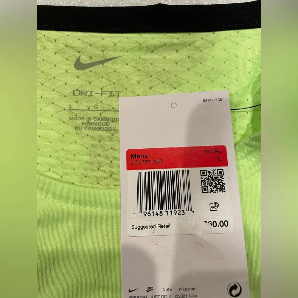 DQ4757-358 Nike Men's Fall Dri-FIT Run Dvn Rise 365 Short Sleeve Top L & XL $60 - Picture 9 of 13